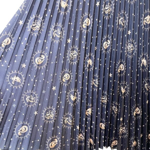 Harry Potter Shein Wizarding World Zodiac Celestial Houses Pleated Midi Skirt 0X - Picture 2 of 7